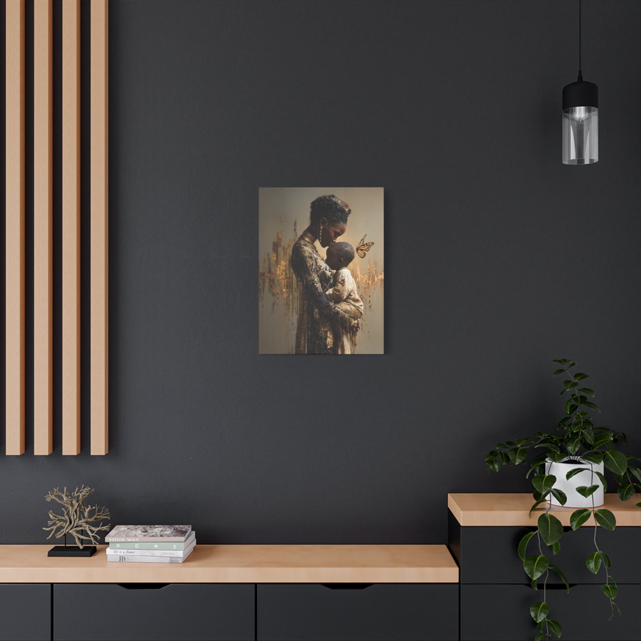 Black Mother and Child Wall Art | The Blueprint | African American Motherhood Art | Mothers Day Gift for Mom | Black Family Art