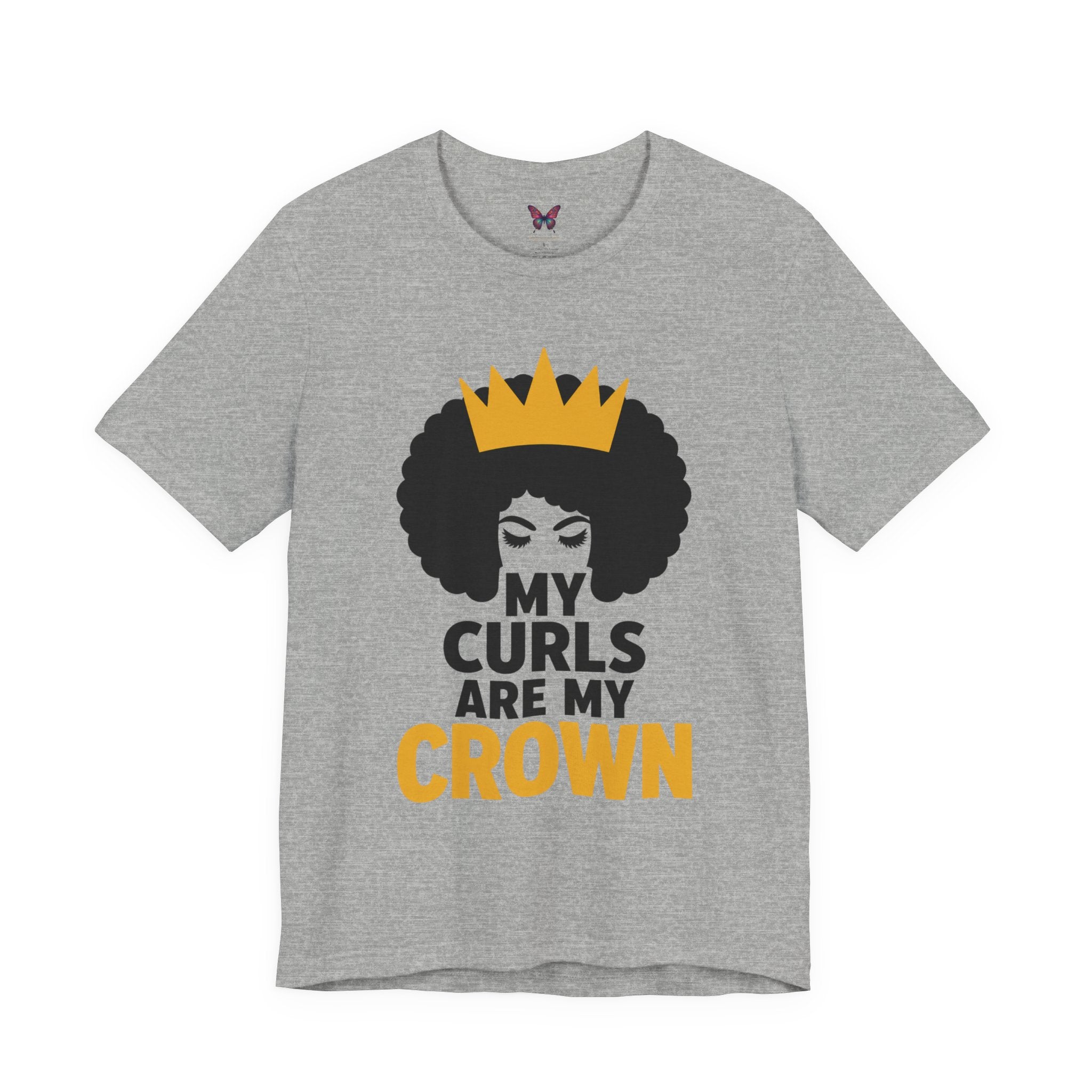 My Curls Are My Crown Shirt, Natural Hair Pride Tee, Black Girl Magic T Shirt, Afro Queen Graphic Tee, Melanin Beauty Shirt, Empowerment Gift for Women
