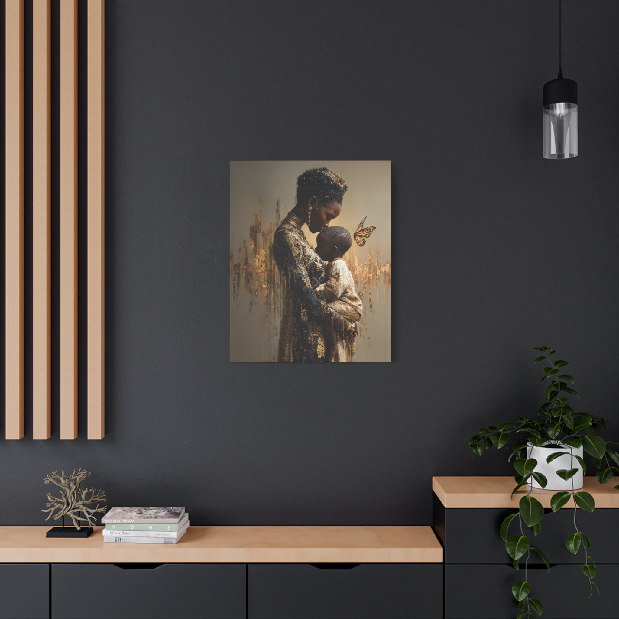 Black Mother and Child Wall Art | The Blueprint | African American Motherhood Art | Mothers Day Gift for Mom | Black Family Art