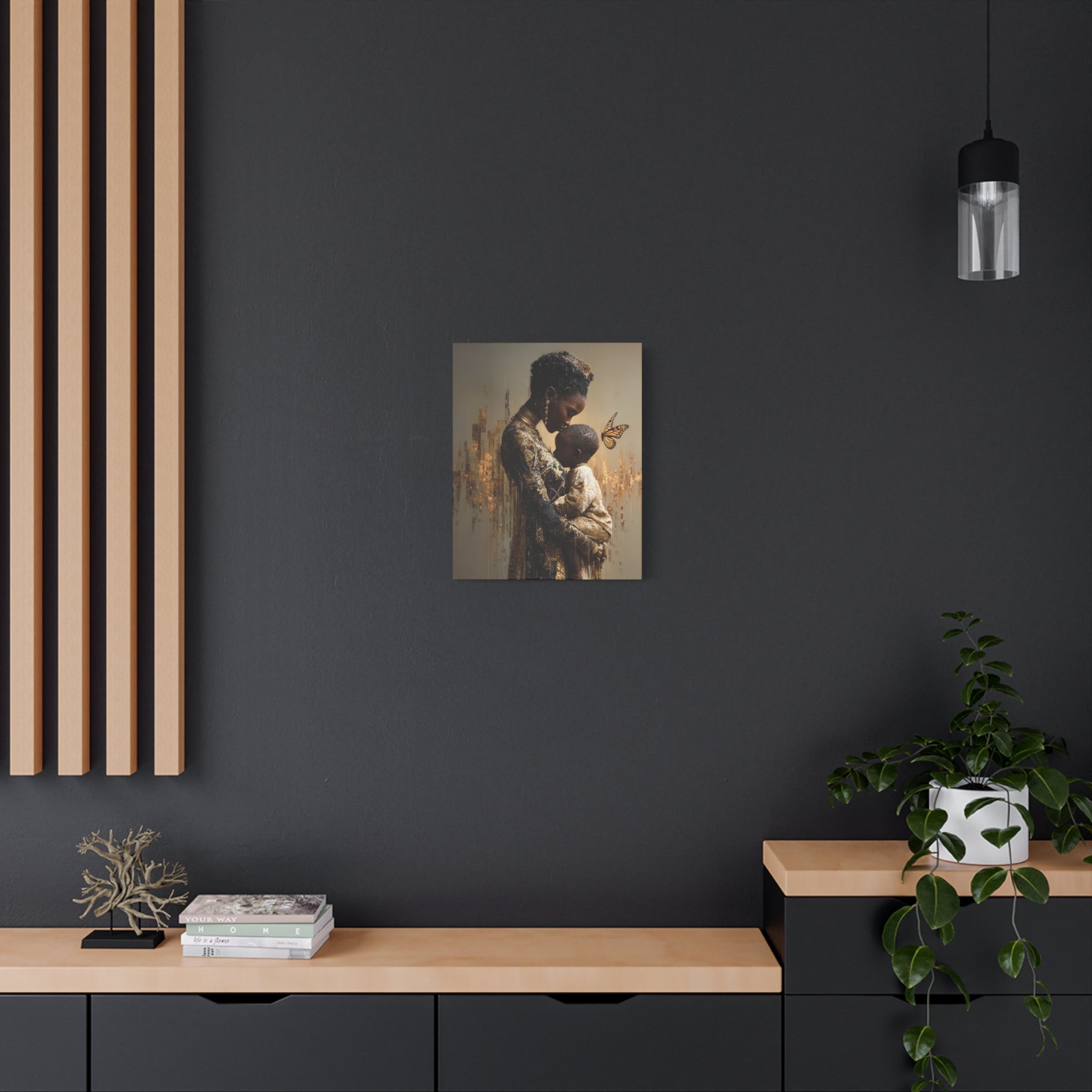Black Mother and Child Wall Art | The Blueprint | African American Motherhood Art | Mothers Day Gift for Mom | Black Family Art