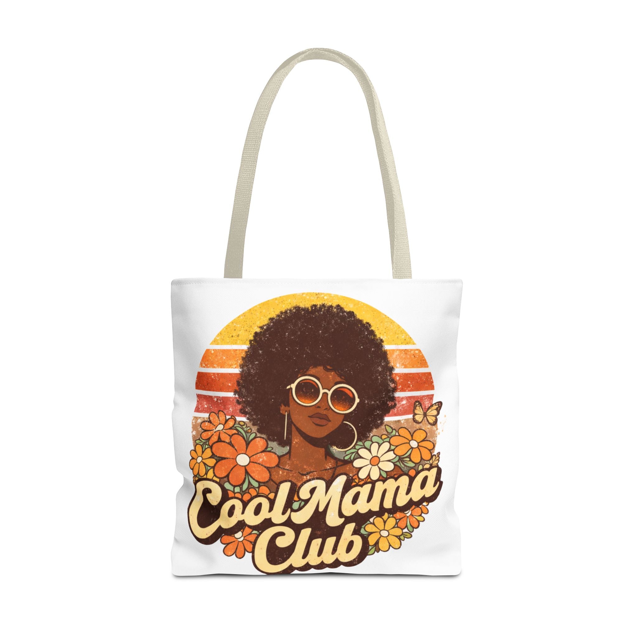 Cool Mama Club Tote Bag, Retro Mom Tote, Afro Woman Design Bag, Funny Mom Gift, Stylish Mom Bag, Mother’s Day Gift, Black Mom Gift, Aesthetic Tote