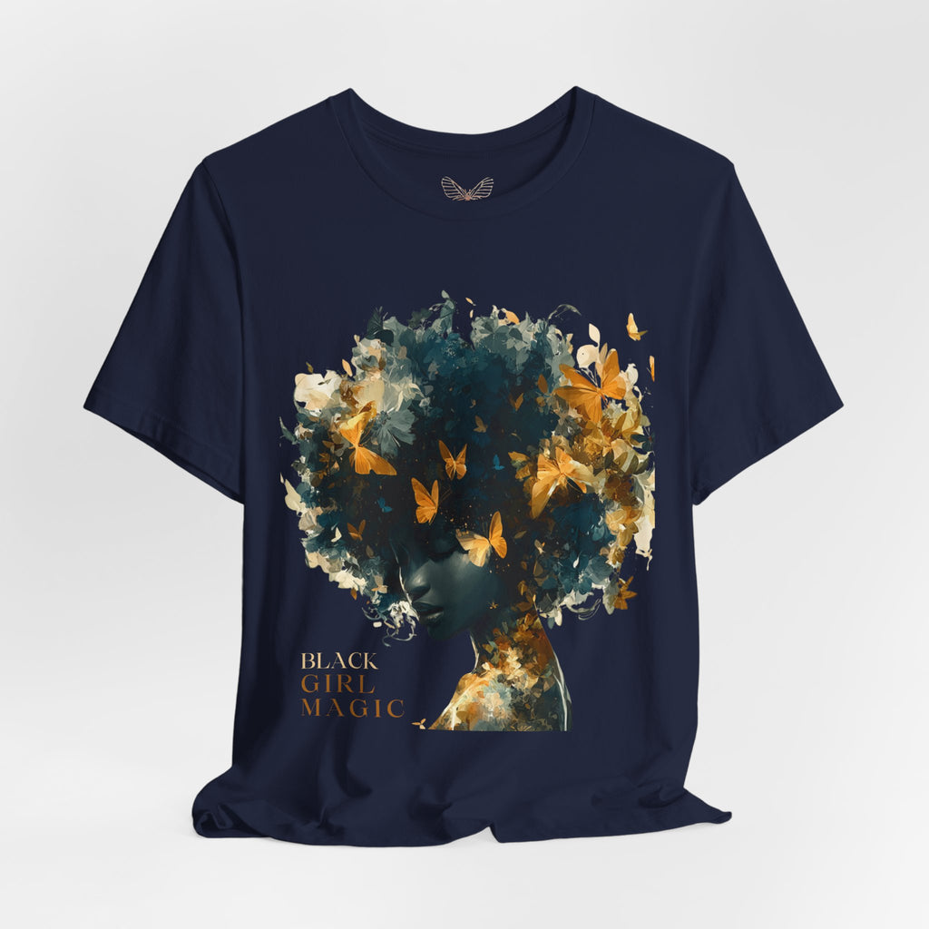 Black Girl Magic Butterfly Afro Graphic Tee