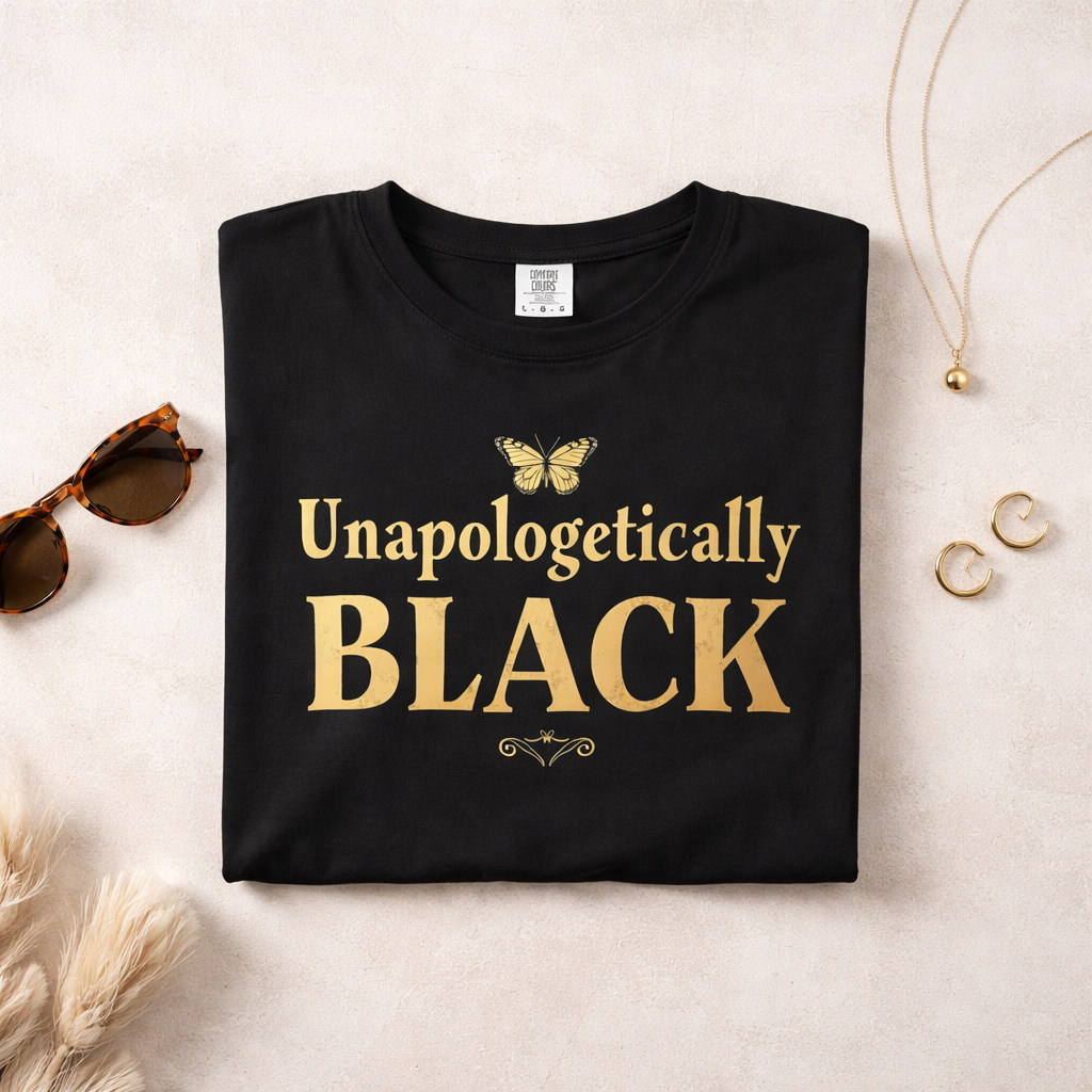 Unapologetically Black Shirt | Comfort Colors Vintage Tee | Black Pride Apparel | Melanin Empowerment