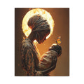Sacred Motherhood Wall Art Print, Black Mother and Baby Canvas, African American Motherhood Art, Butterfly Symbolism, Spiritual Nursery Decor