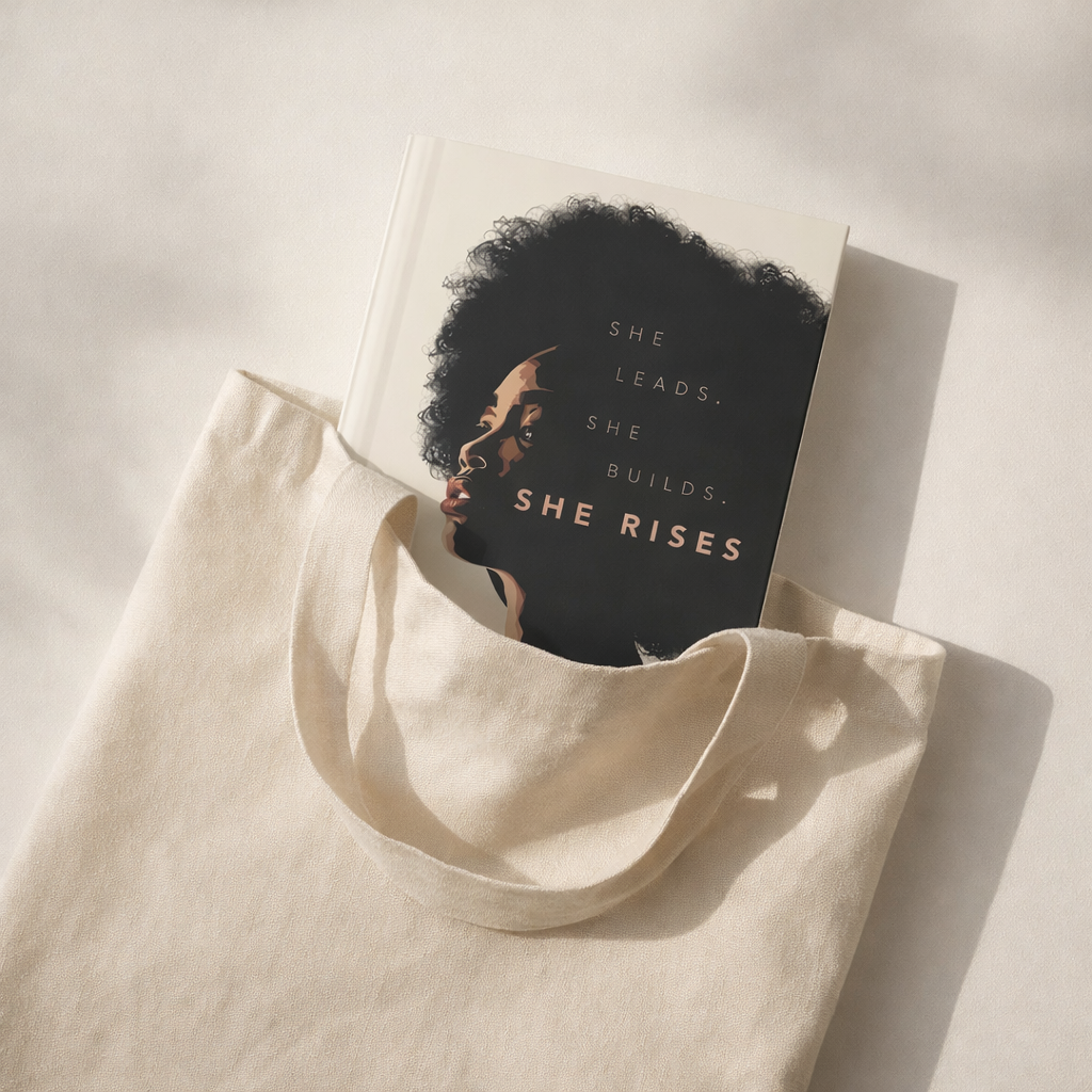 She Rises Hardcover Journal — Inspirational Guided Notebook for Black Women, Leadership & Empowerment