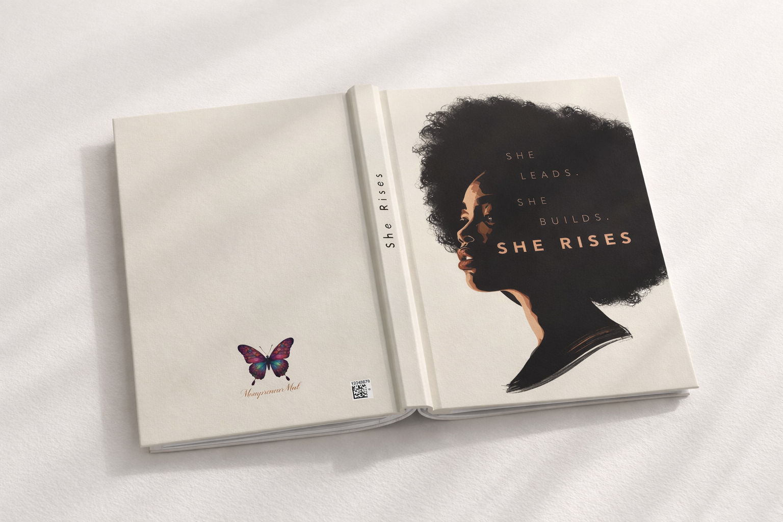 She Rises Hardcover Journal — Inspirational Guided Notebook for Black Women, Leadership & Empowerment