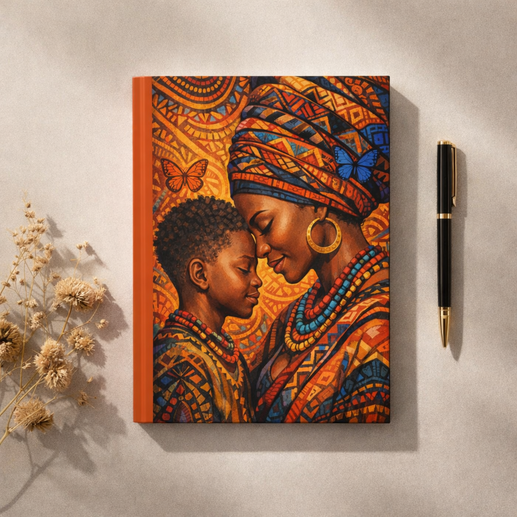 African Inspired Hardcover Journal – Cultural Notebook for Writing & Self Care