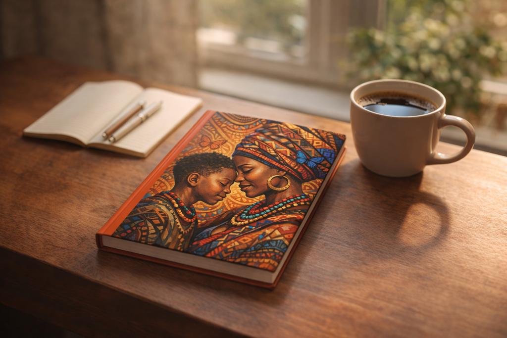 African Inspired Hardcover Journal – Cultural Notebook for Writing & Self Care