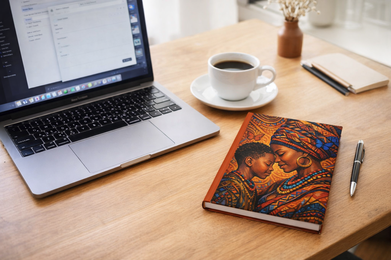 African Inspired Hardcover Journal – Cultural Notebook for Writing & Self Care