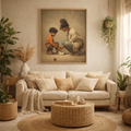 Mother and Child Wall Art Print – Emotional Black Family Decor