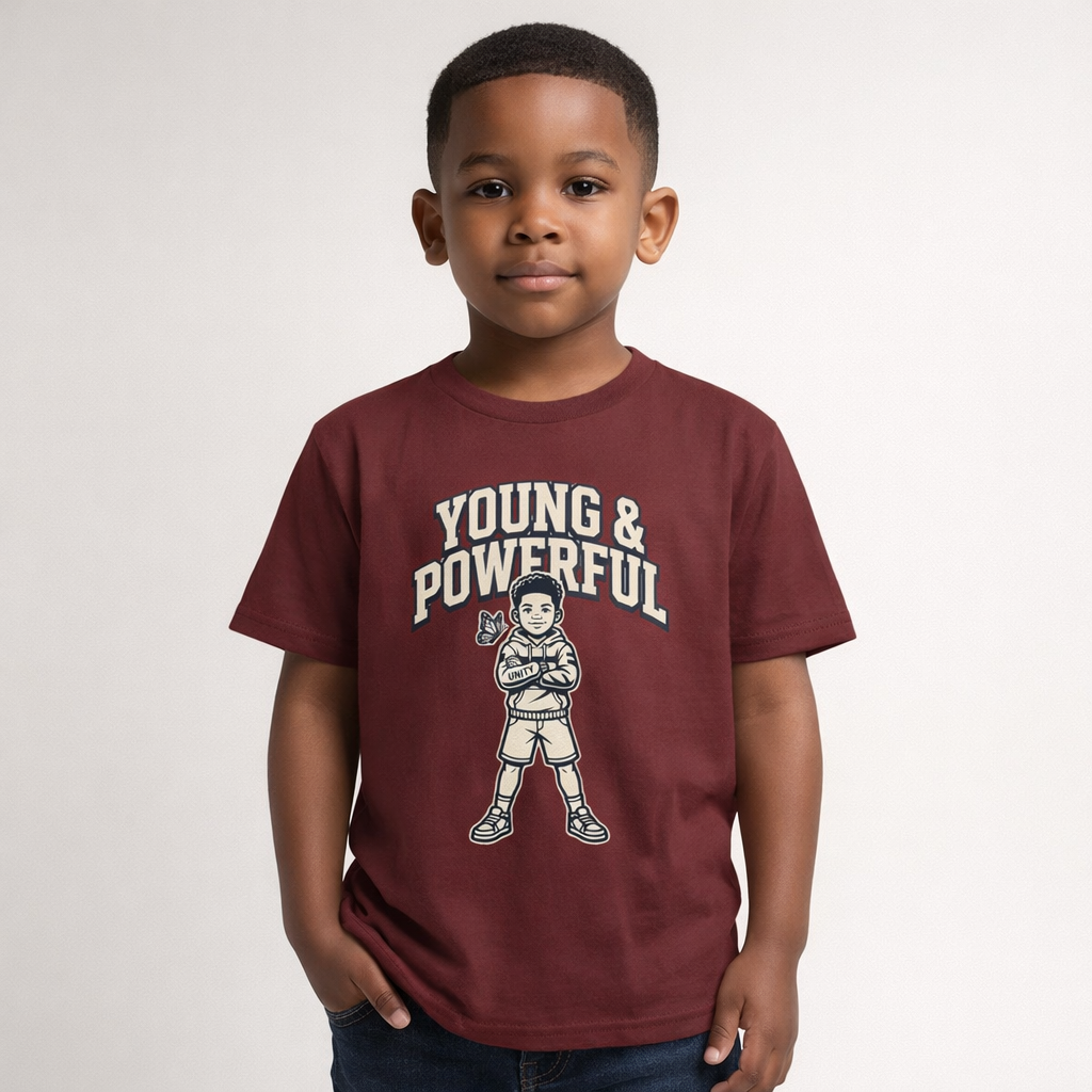 Young & Powerful Kids T-Shirt – Empowering Youth Graphic Tee