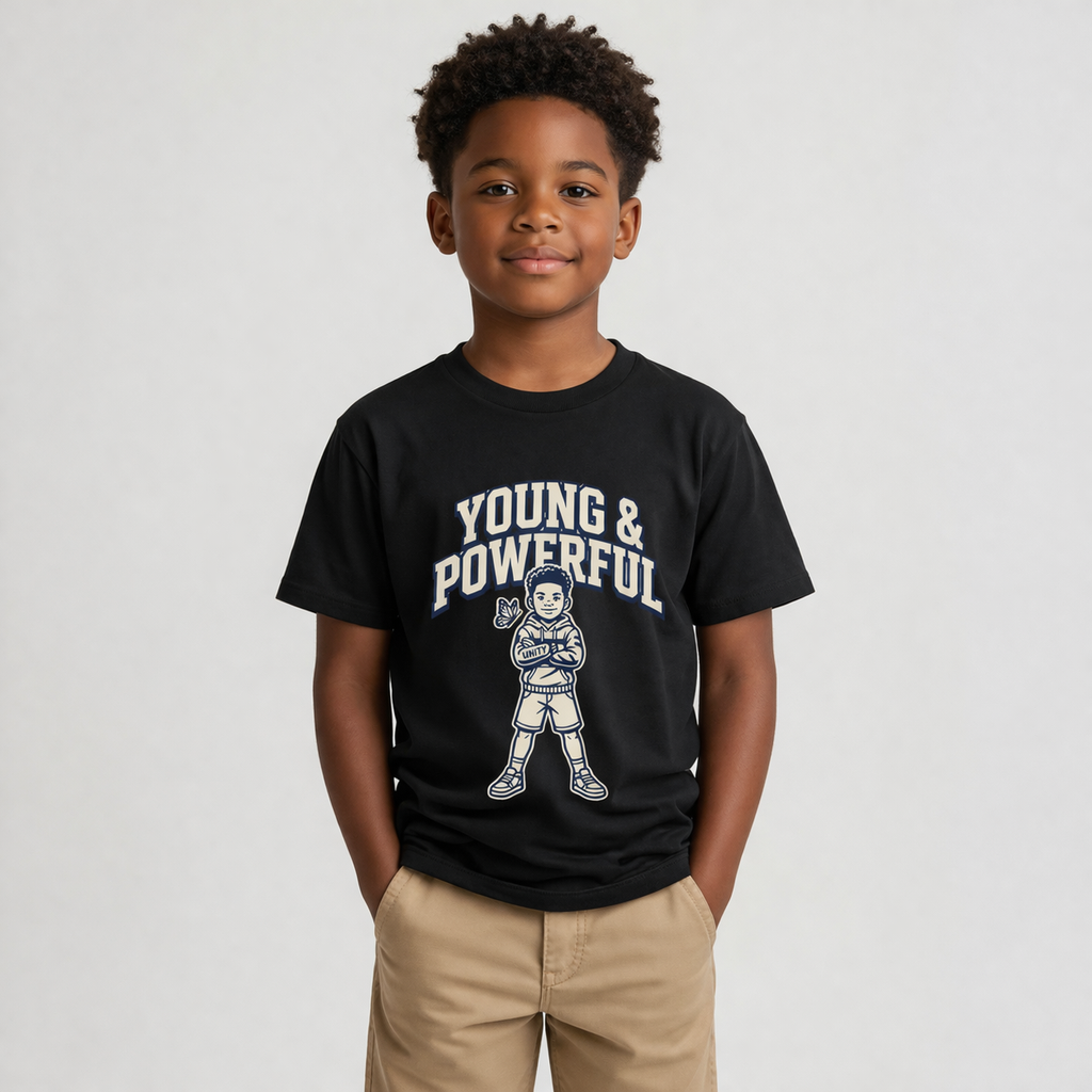 Young & Powerful Kids T-Shirt – Empowering Youth Graphic Tee