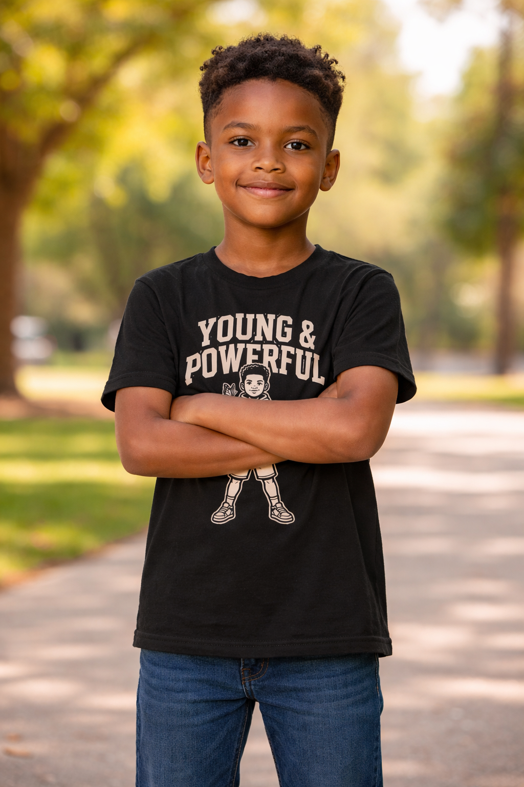 Young & Powerful Kids T-Shirt – Empowering Youth Graphic Tee