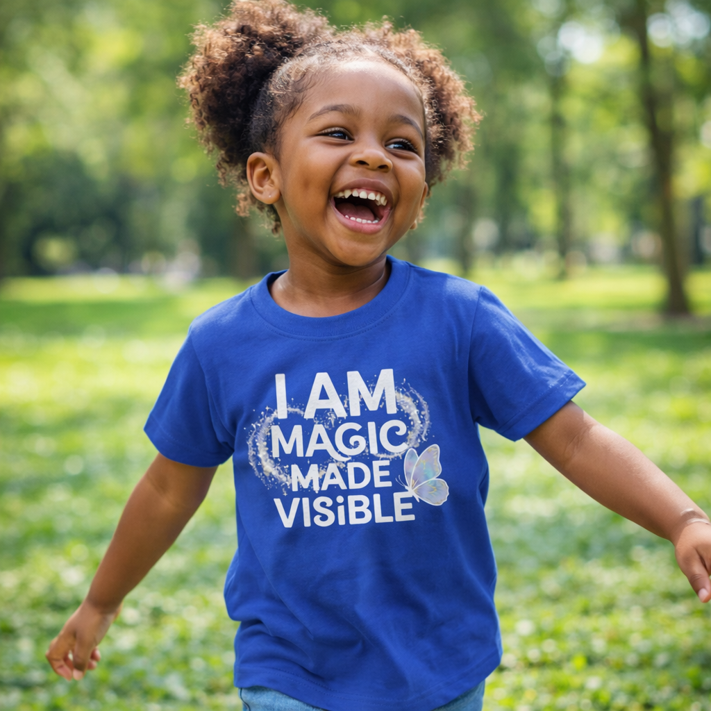 Youth Tee - "I Am Magic Made Visible" Butterfly Graphic
