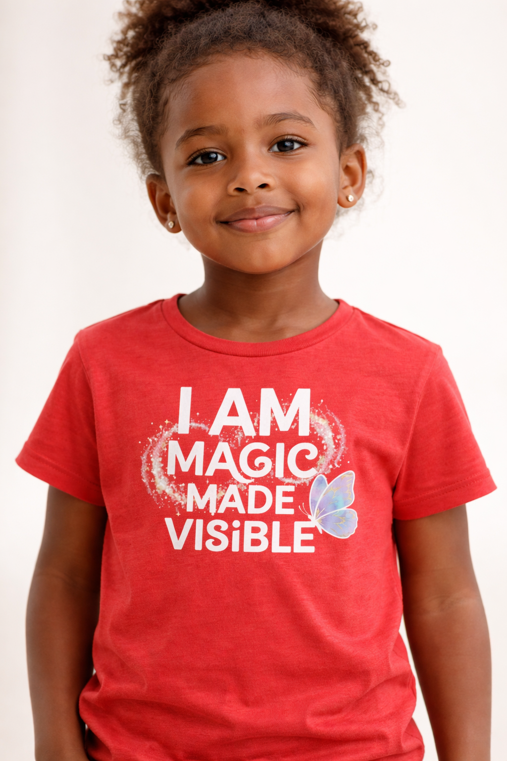 Youth Tee - "I Am Magic Made Visible" Butterfly Graphic