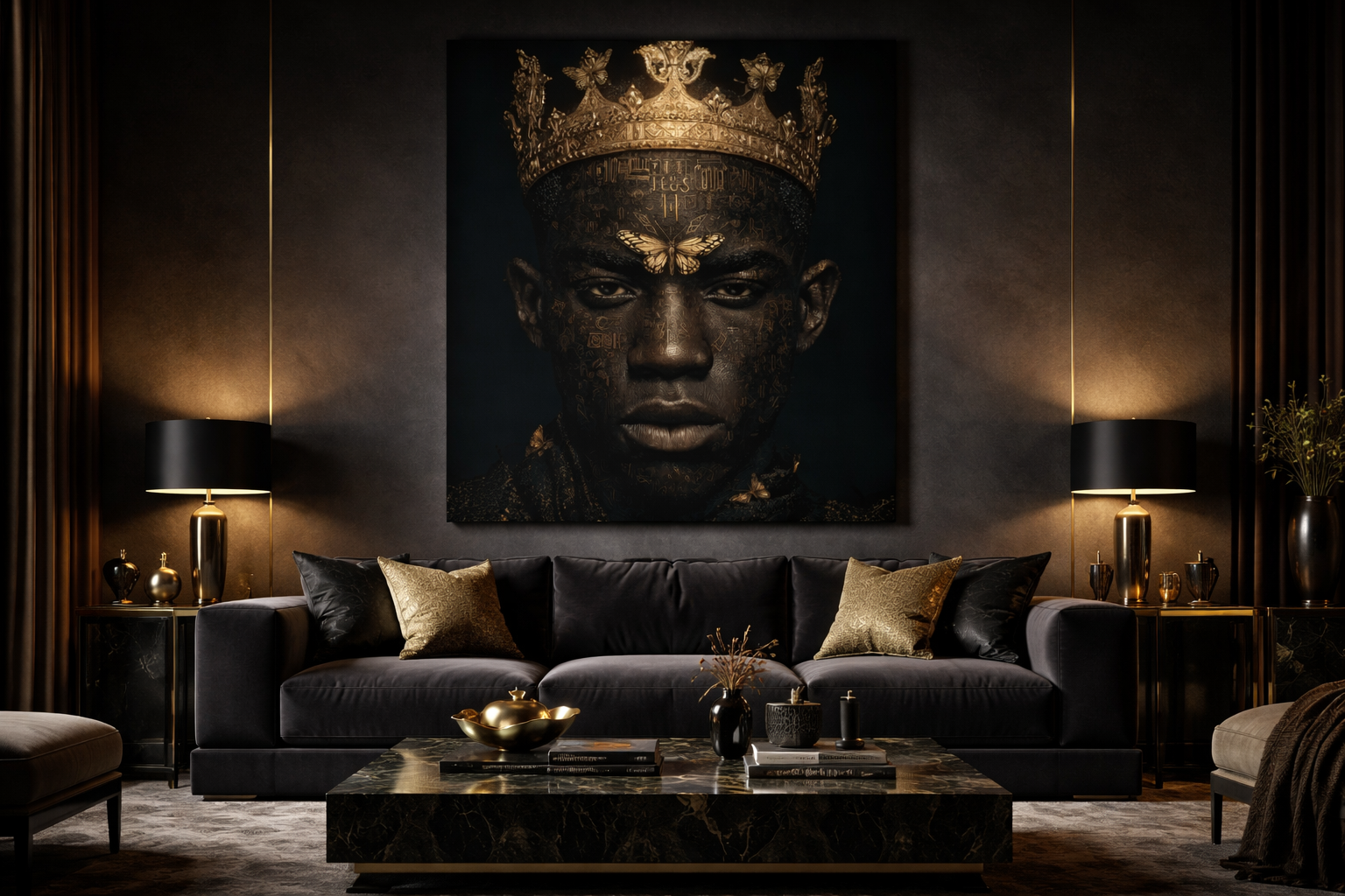 Regal King Portrait Wall Art