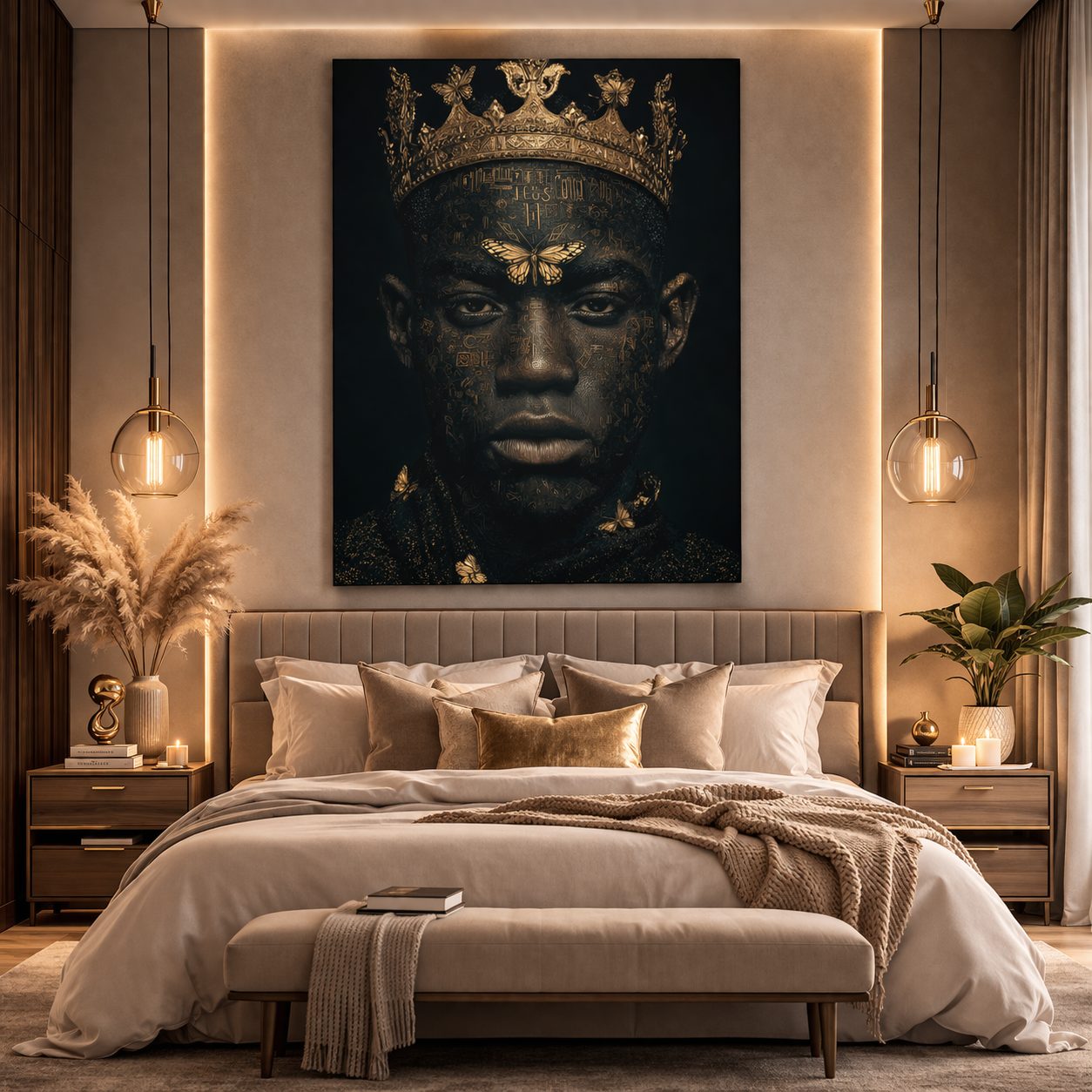 Regal King Portrait Wall Art