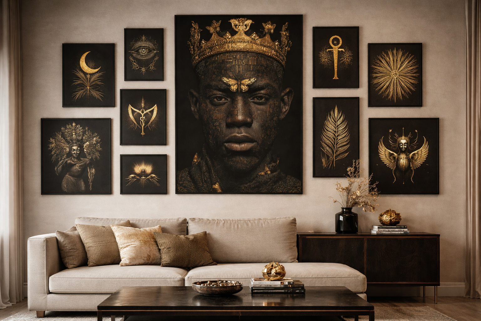 Regal King Portrait Wall Art