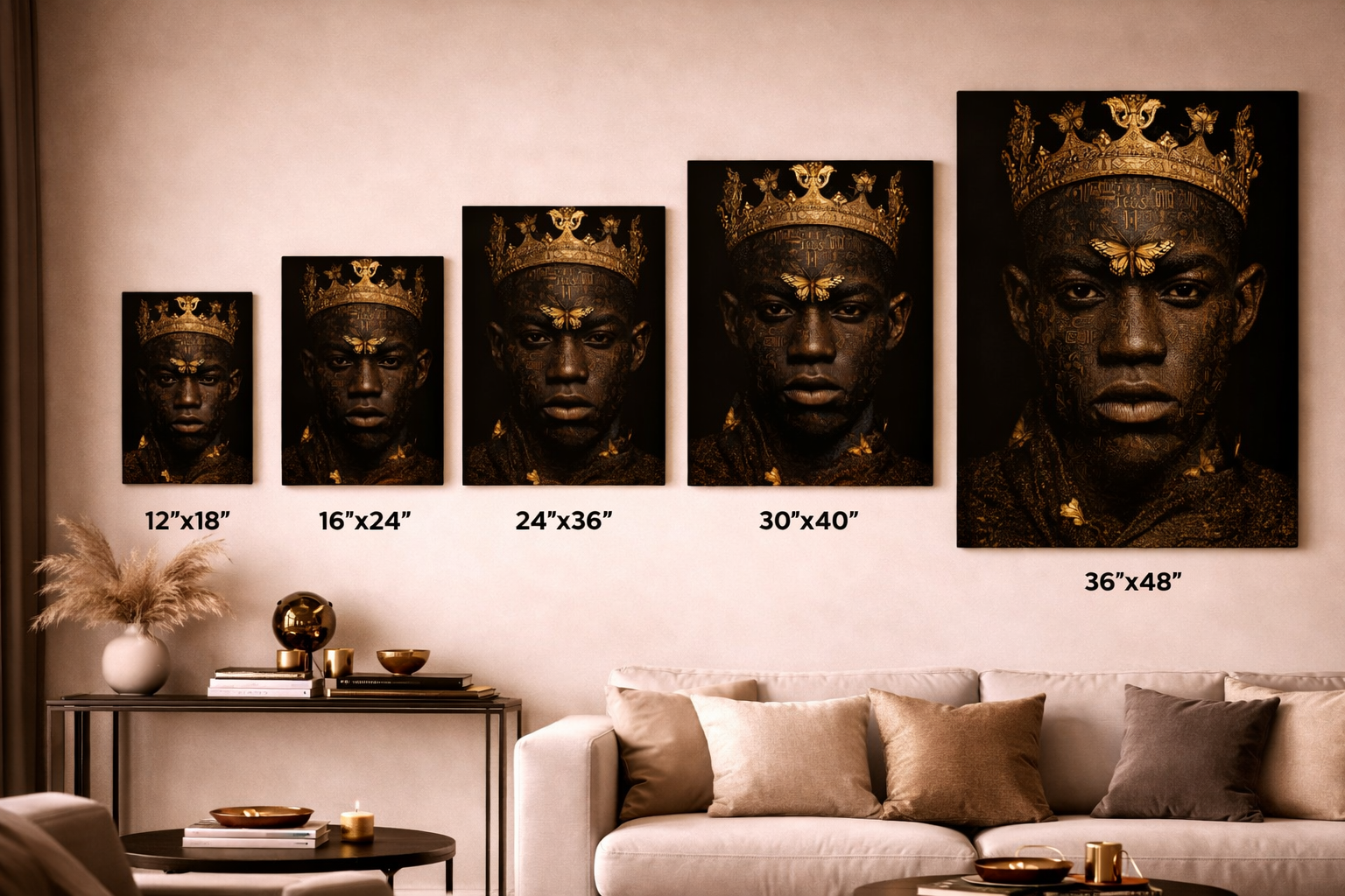 Regal King Portrait Wall Art