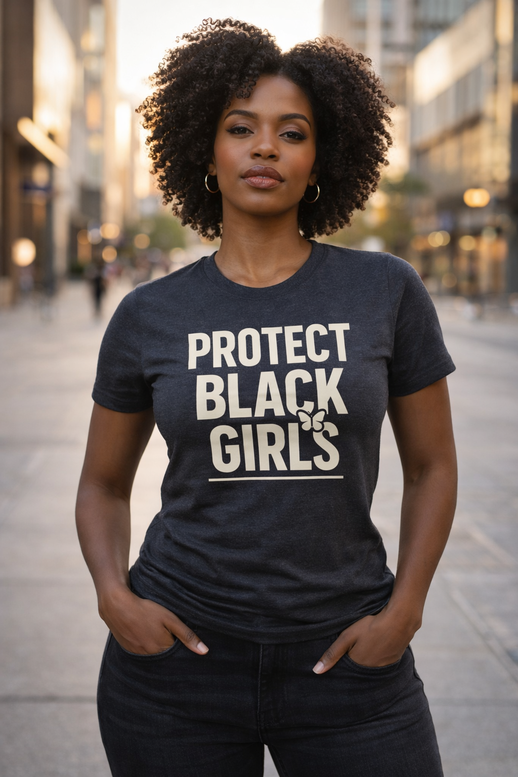 Protect Black Girls Oversized Graphic Tee