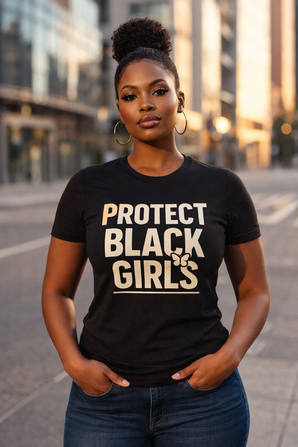 Protect Black Girls Shirt, Black Girl Magic Tee, Empowerment T Shirt for Women, Social Justice Graphic Tee, Melanin Pride Gift