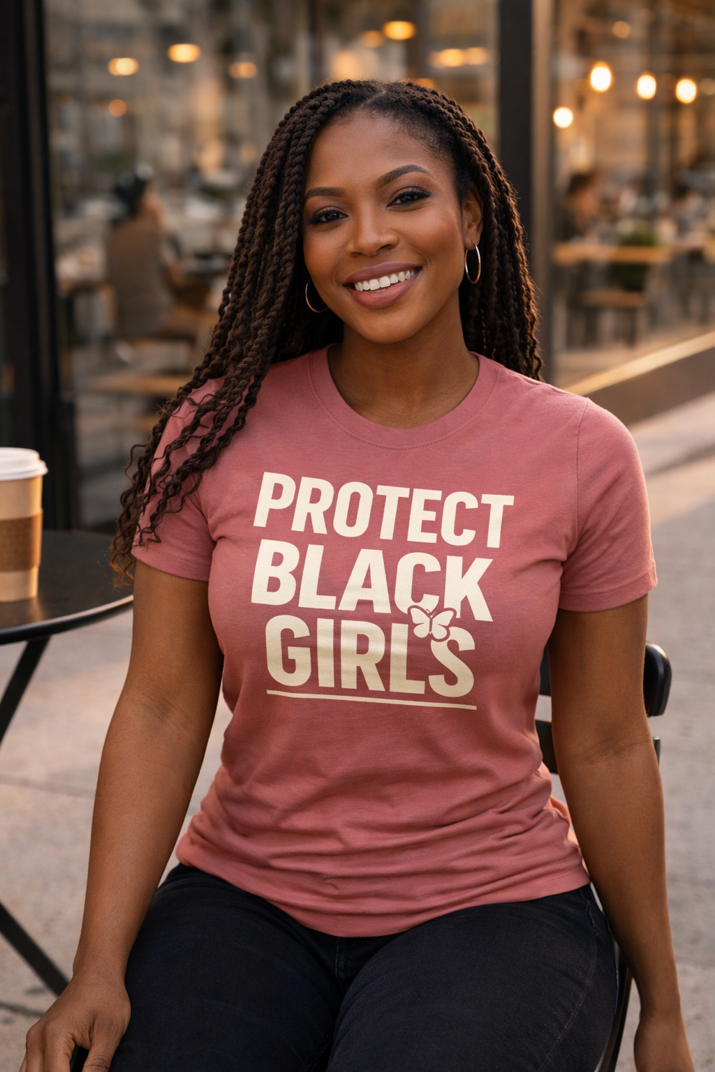 Protect Black Girls Oversized Graphic Tee