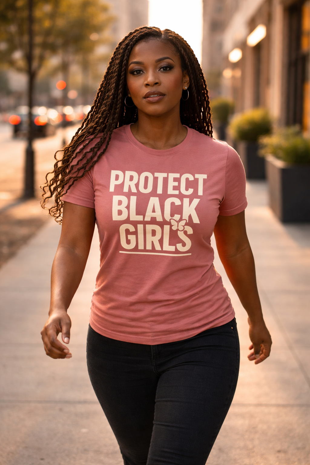 Protect Black Girls Oversized Graphic Tee