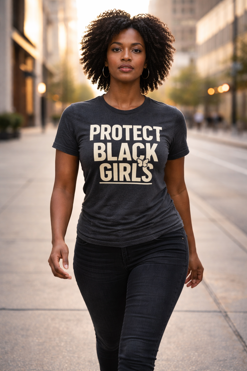 Protect Black Girls Oversized Graphic Tee