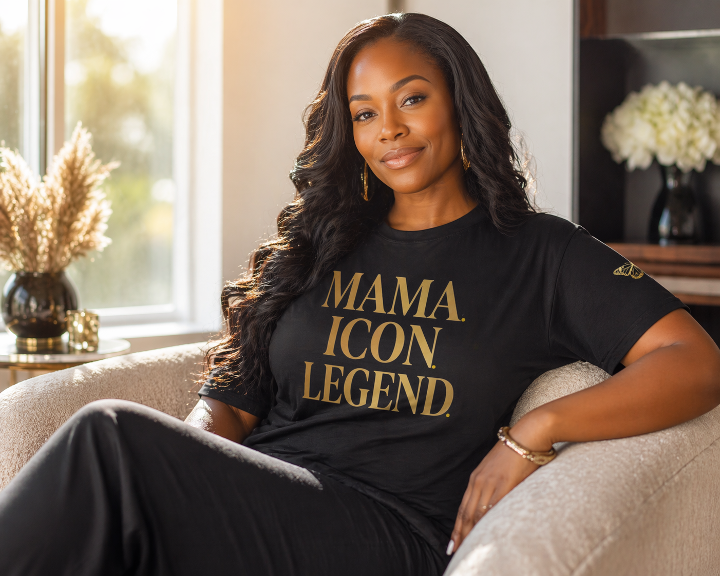 Mama Icon Legend Shirt for Moms, Luxury Mom Graphic Tee, Stylish Motherhood Shirt, Trendy Gift for Mom, Premium Women’s T-Shirt