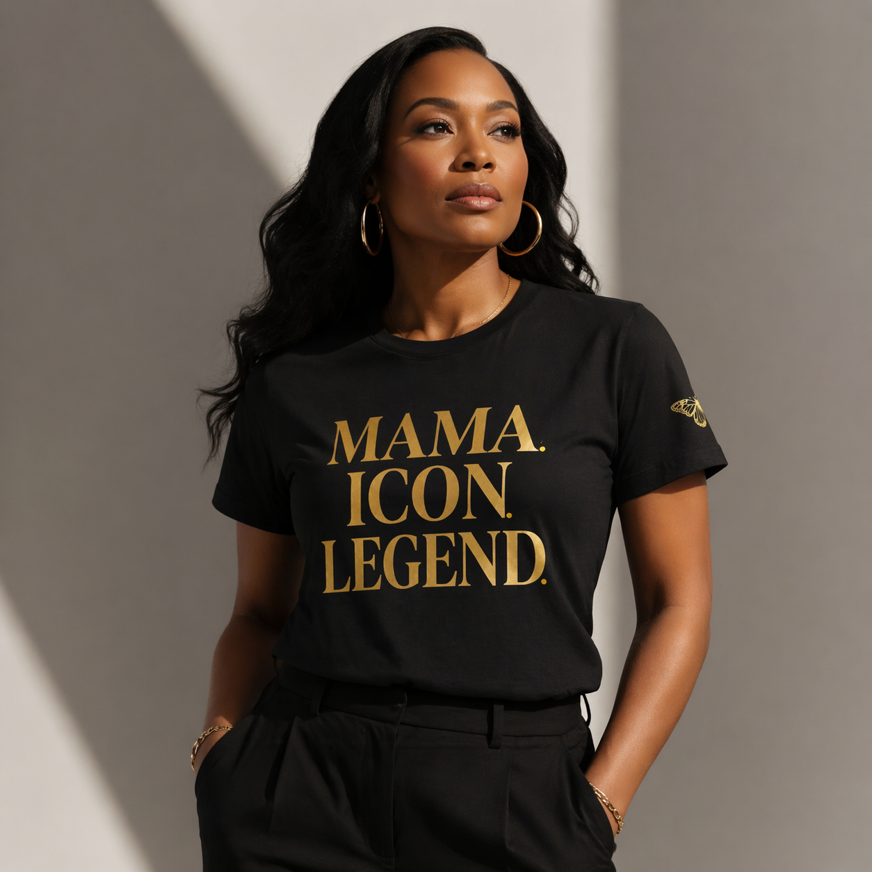 Mama Icon Legend Shirt for Moms, Luxury Mom Graphic Tee, Stylish Motherhood Shirt, Trendy Gift for Mom, Premium Women’s T-Shirt