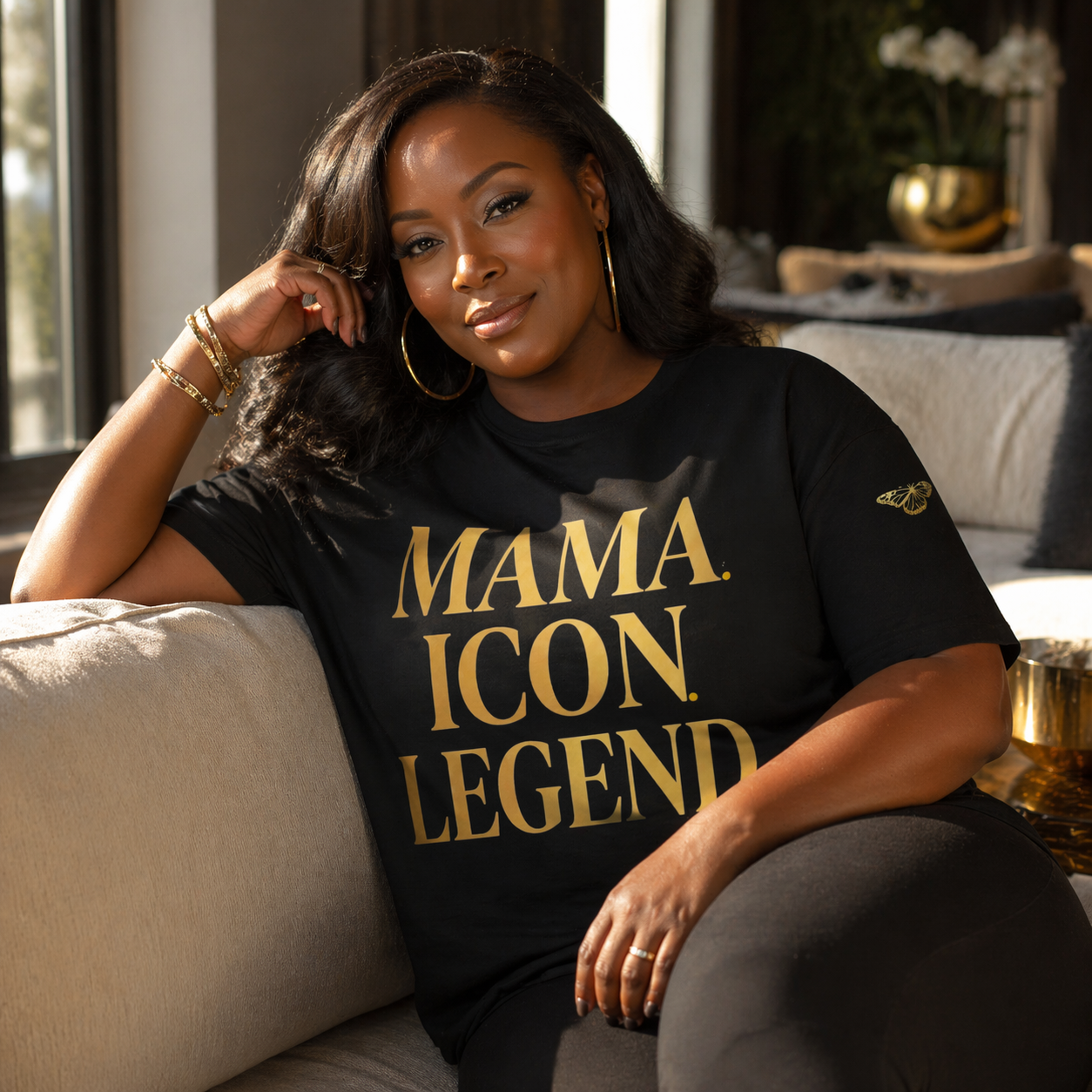 Mama Icon Legend Shirt for Moms, Luxury Mom Graphic Tee, Stylish Motherhood Shirt, Trendy Gift for Mom, Premium Women’s T-Shirt