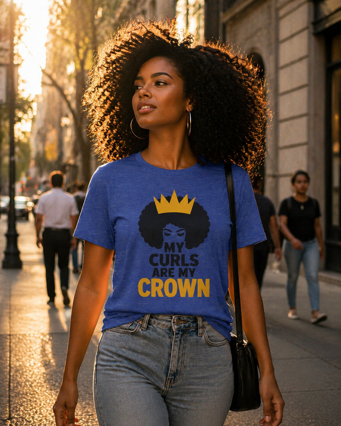 My Curls Are My Crown Shirt, Natural Hair Pride Tee, Black Girl Magic T Shirt, Afro Queen Graphic Tee, Melanin Beauty Shirt, Empowerment Gift for Women