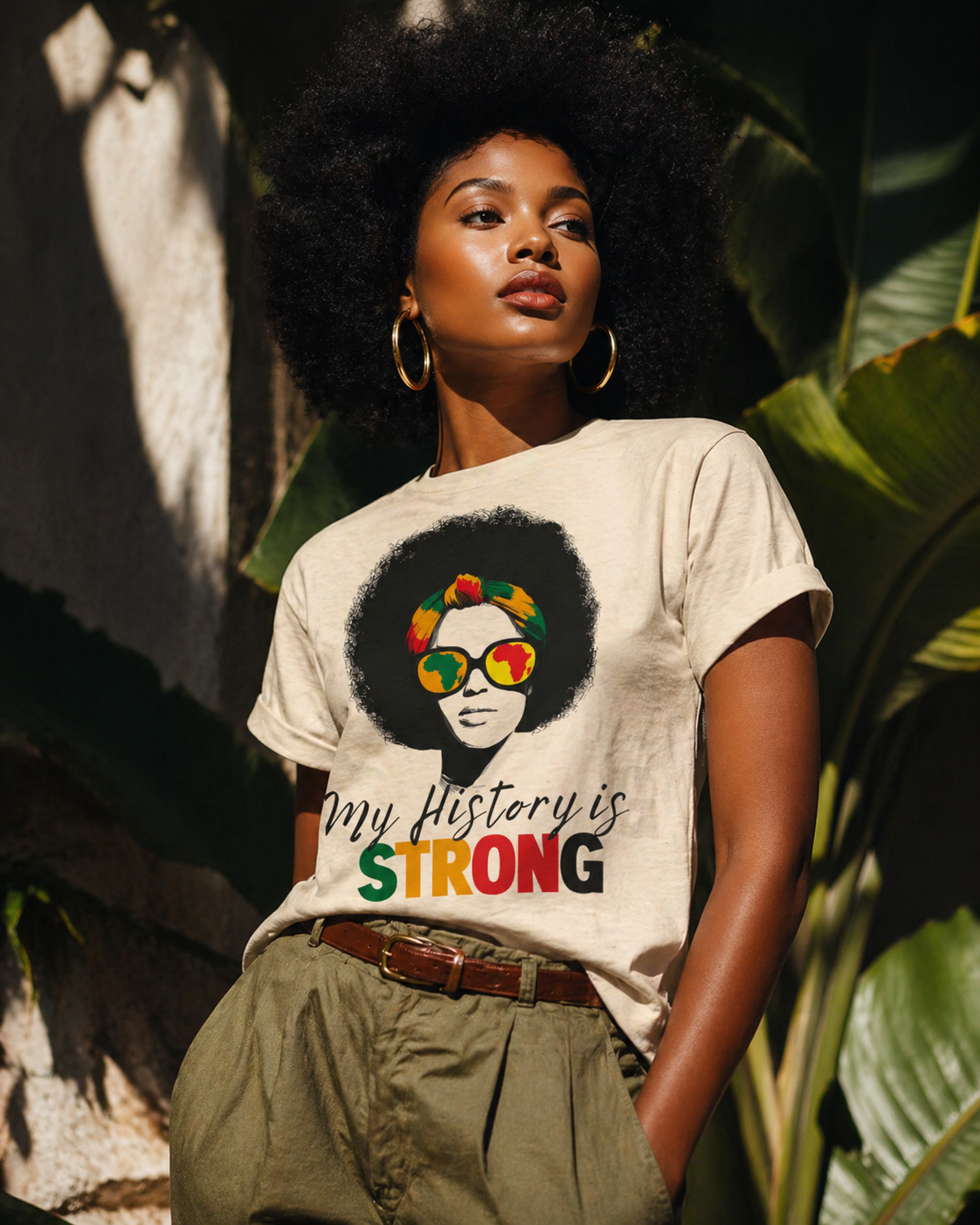 My History Is Strong T-Shirt, Black History Shirt, Afrocentric Graphic Tee, Melanin Pride Shirt, African Heritage Apparel, Empowerment Tee, Cultural Statement Shirt