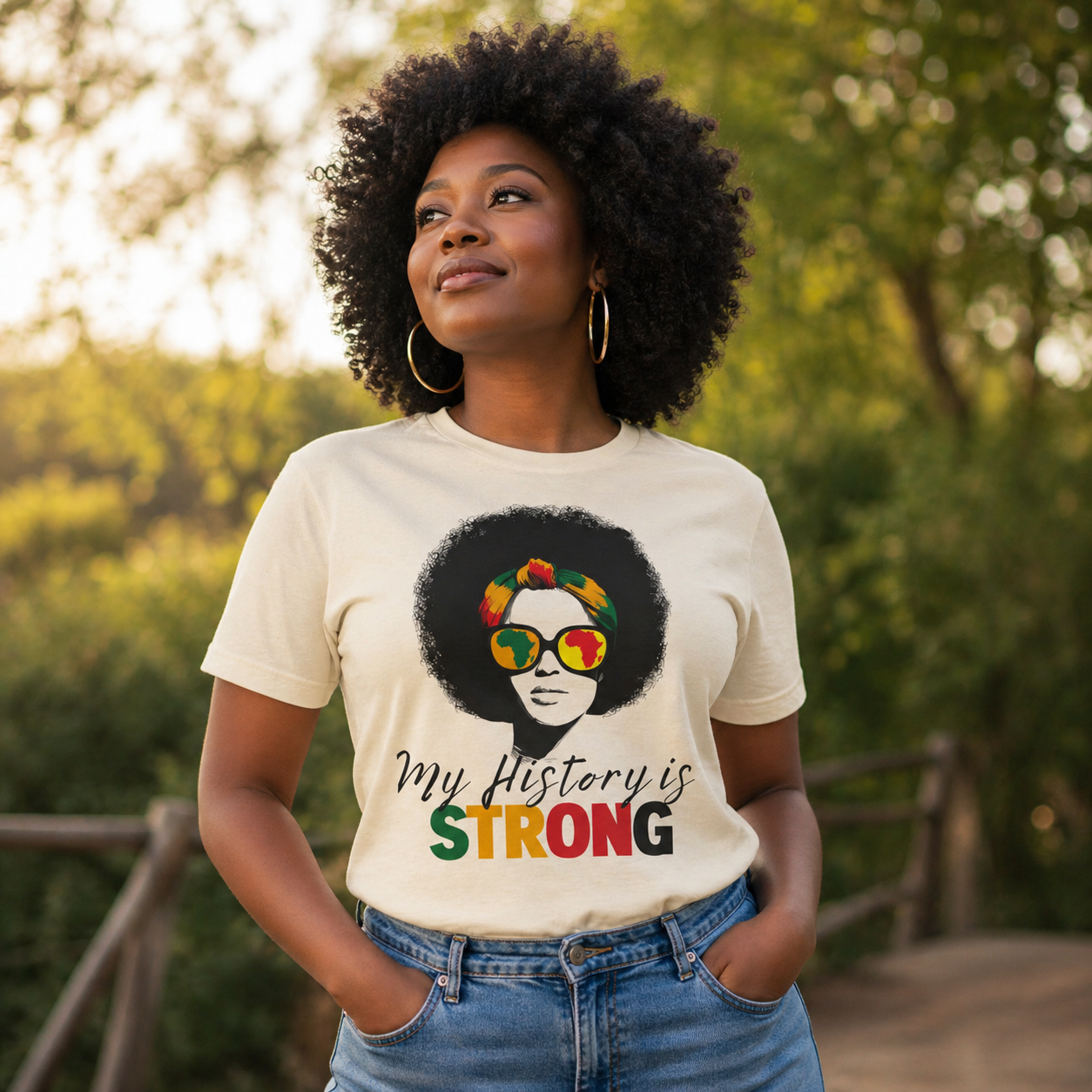 My History Is Strong T-Shirt, Black History Shirt, Afrocentric Graphic Tee, Melanin Pride Shirt, African Heritage Apparel, Empowerment Tee, Cultural Statement Shirt