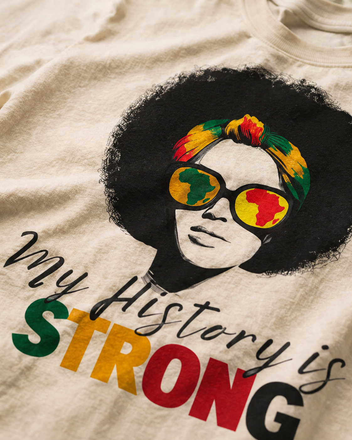 My History Is Strong T-Shirt, Black History Shirt, Afrocentric Graphic Tee, Melanin Pride Shirt, African Heritage Apparel, Empowerment Tee, Cultural Statement Shirt