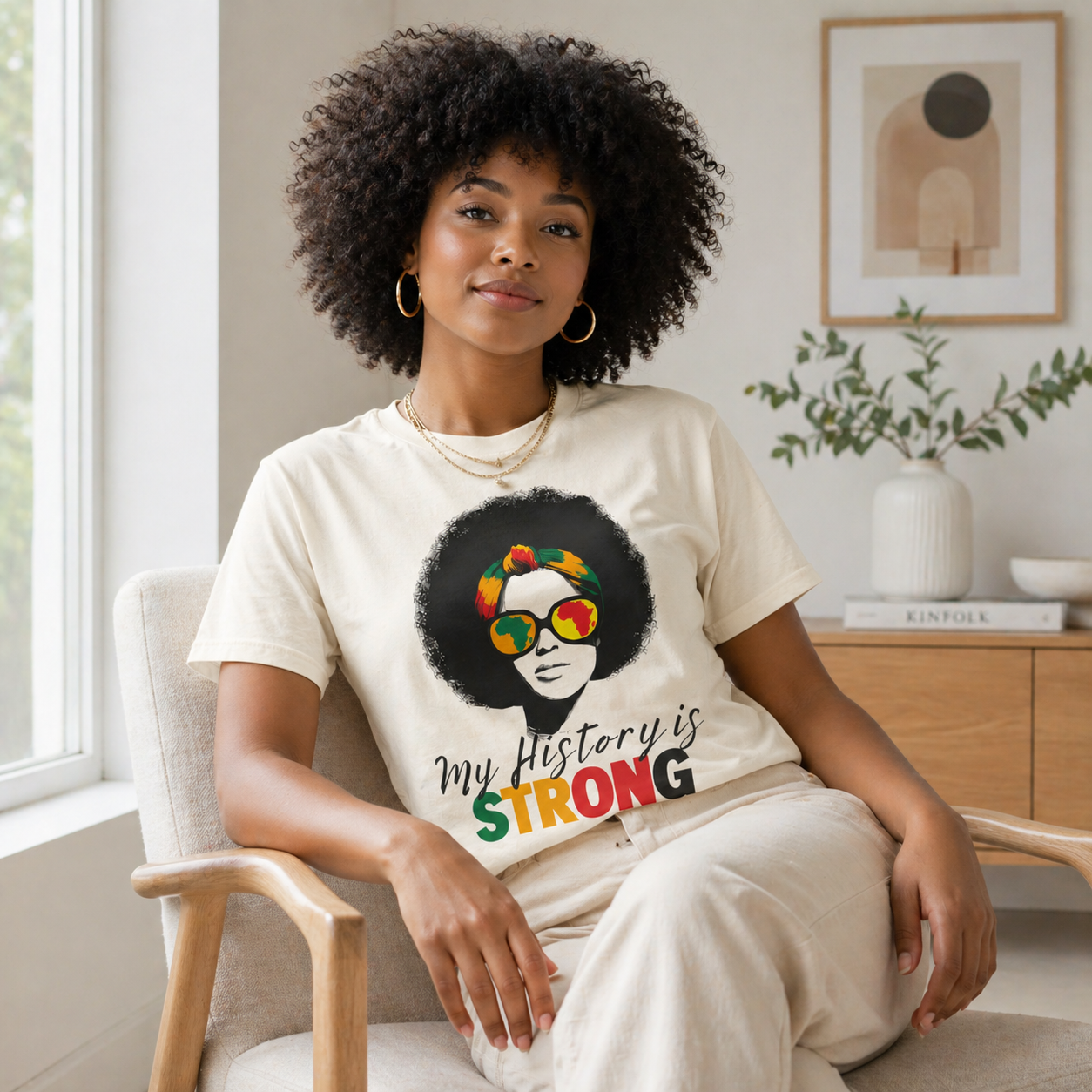 My History Is Strong T-Shirt, Black History Shirt, Afrocentric Graphic Tee, Melanin Pride Shirt, African Heritage Apparel, Empowerment Tee, Cultural Statement Shirt