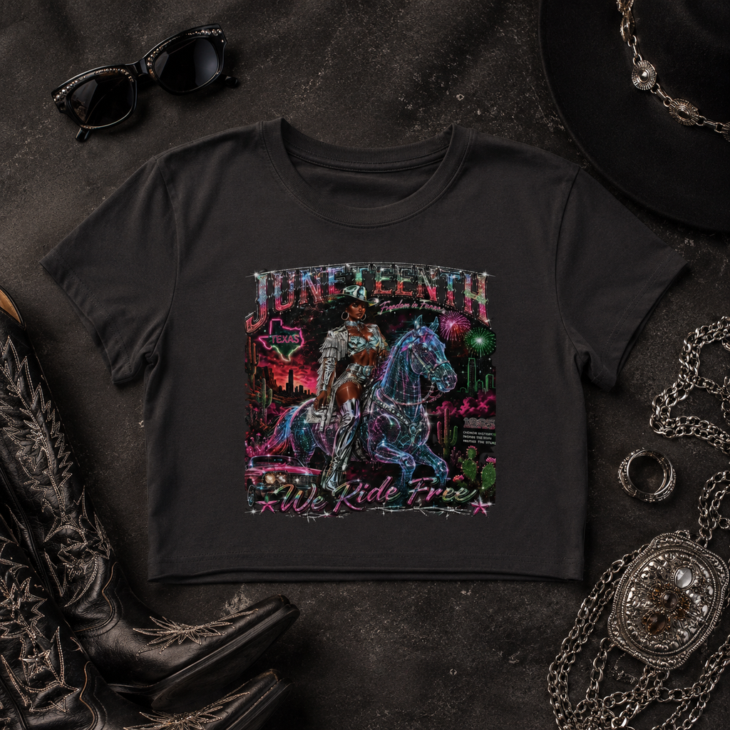 We Ride Free Juneteenth Crop Top