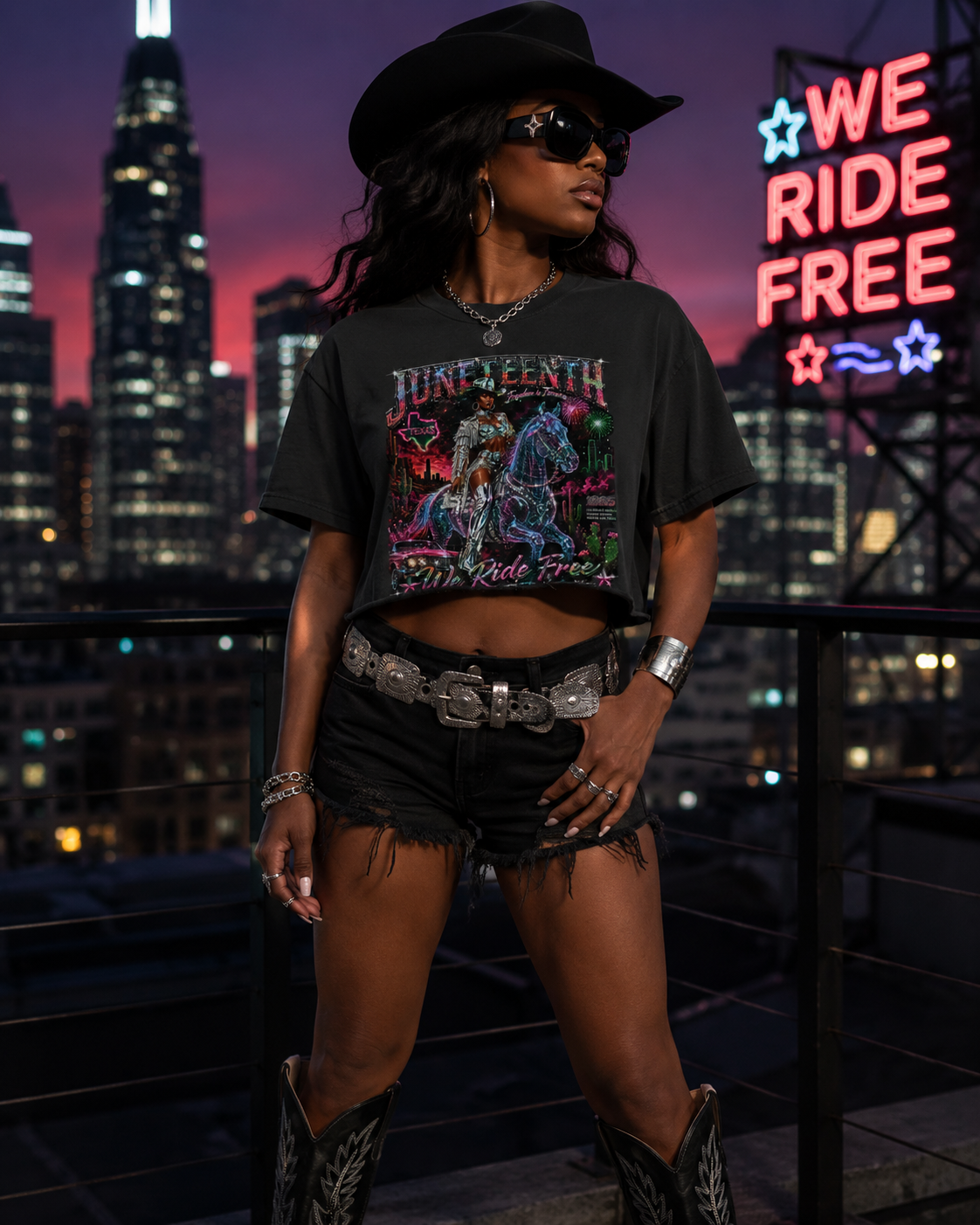 We Ride Free Juneteenth Crop Top