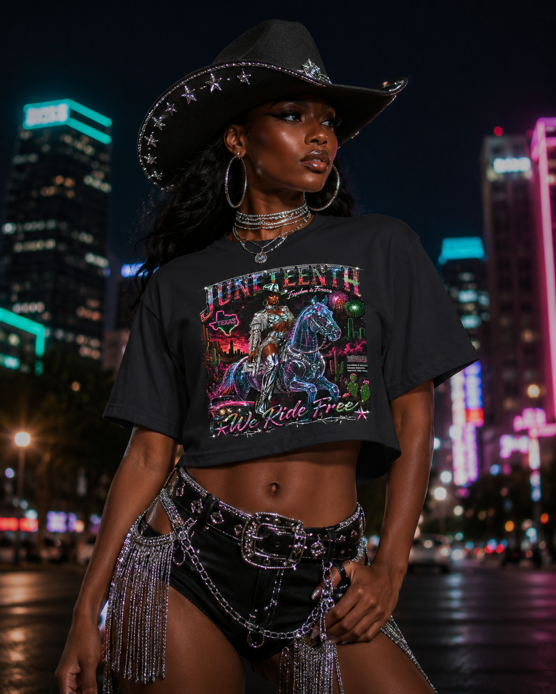 We Ride Free Juneteenth Crop Top