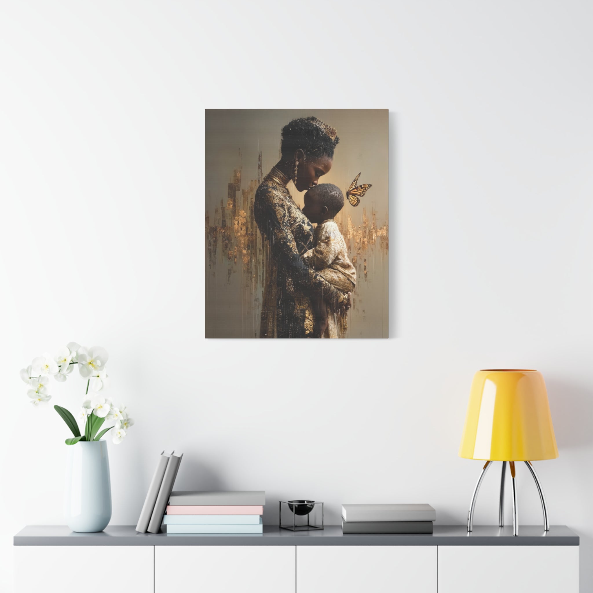 Black Mother and Child Wall Art | The Blueprint | African American Motherhood Art | Mothers Day Gift for Mom | Black Family Art