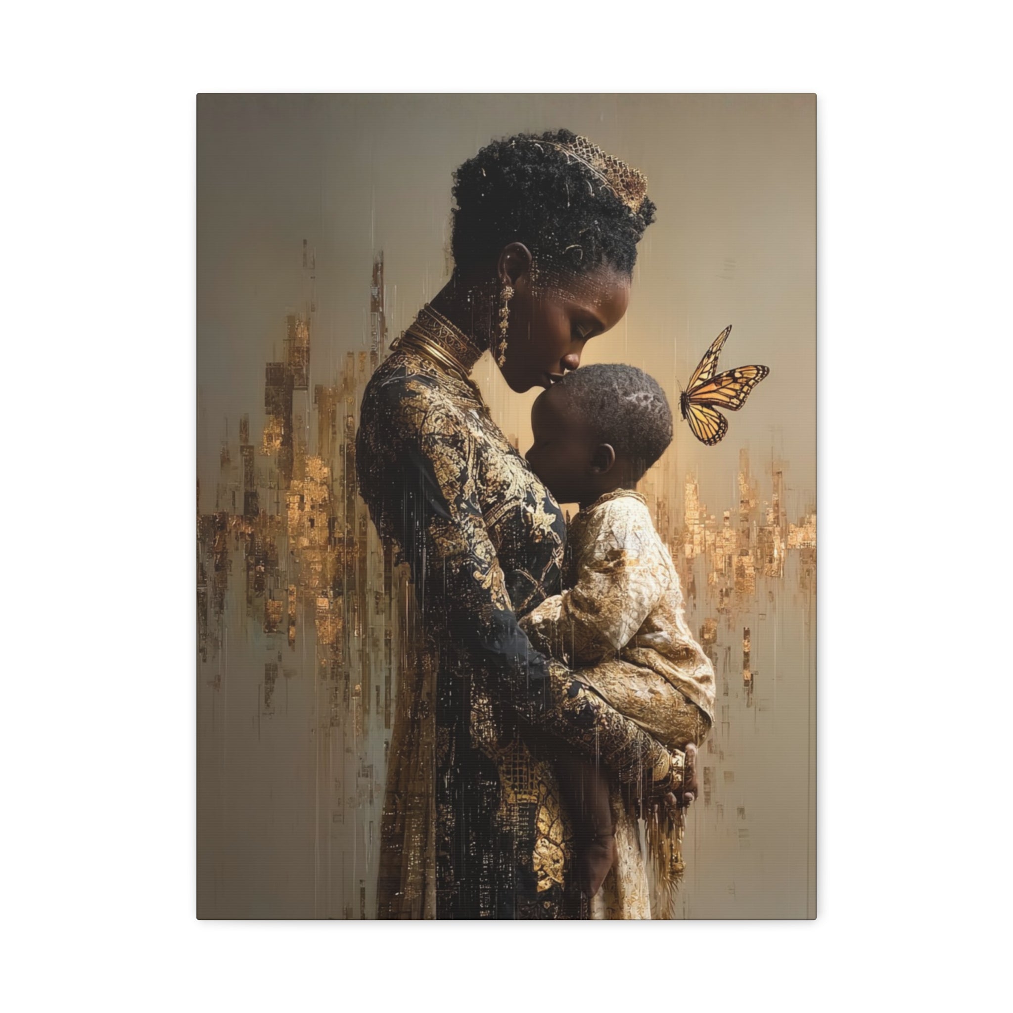 Black Mother and Child Wall Art | The Blueprint | African American Motherhood Art | Mothers Day Gift for Mom | Black Family Art