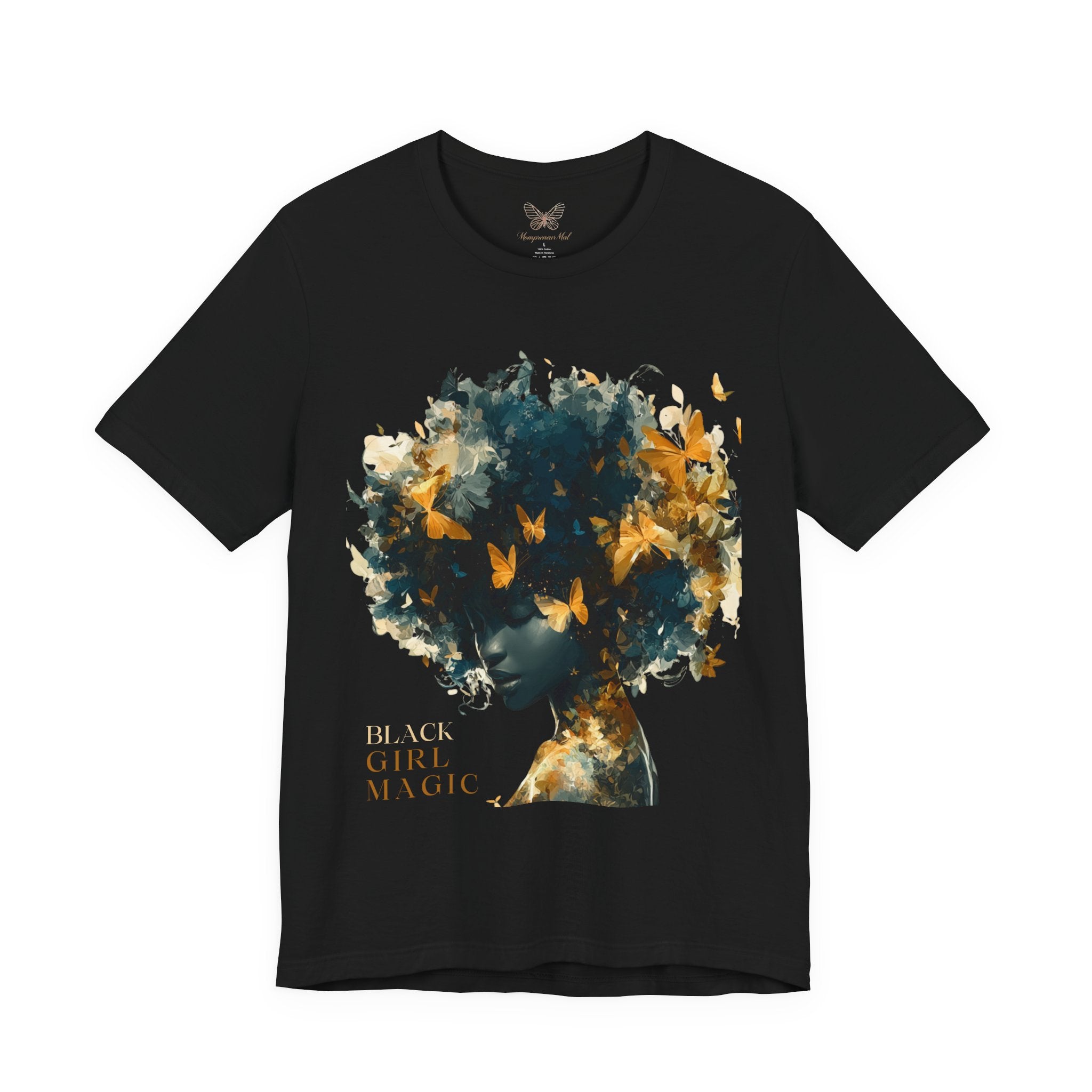 Black Girl Magic Butterfly Afro Graphic Tee