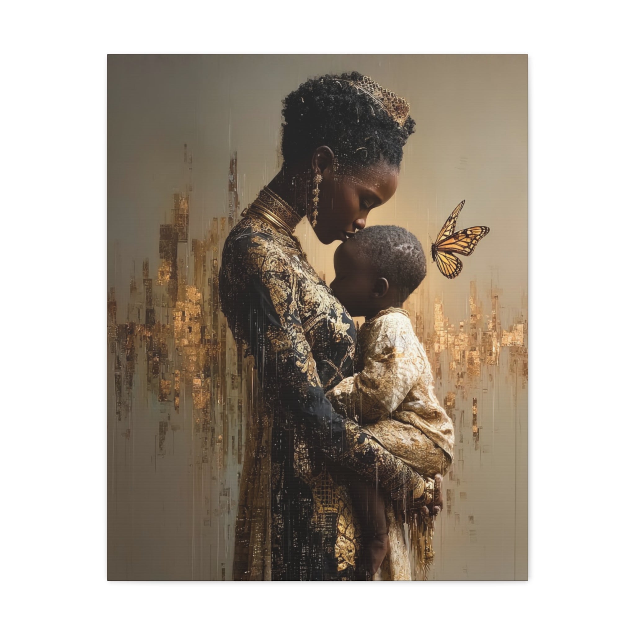 Black Mother and Child Wall Art | The Blueprint | African American Motherhood Art | Mothers Day Gift for Mom | Black Family Art