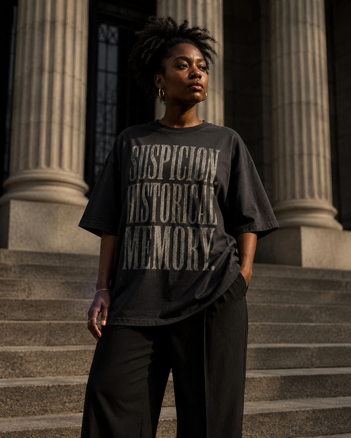 Suspicion / Historical Memory — Oversized Statement Tee PODpartner
