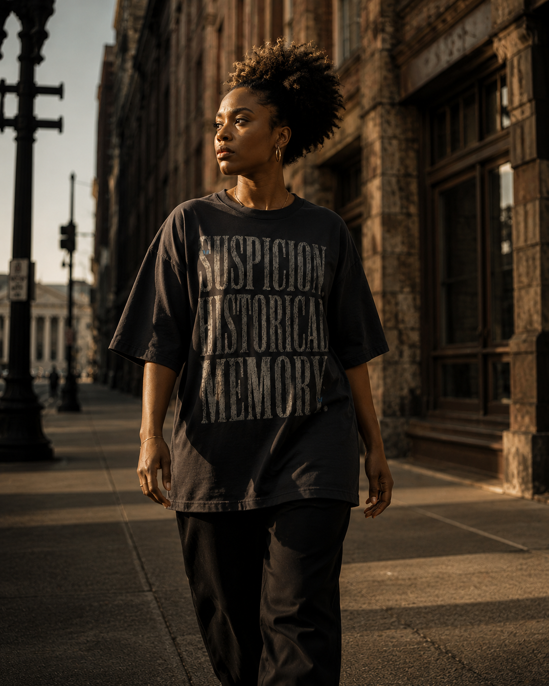 Suspicion / Historical Memory — Oversized Statement Tee PODpartner