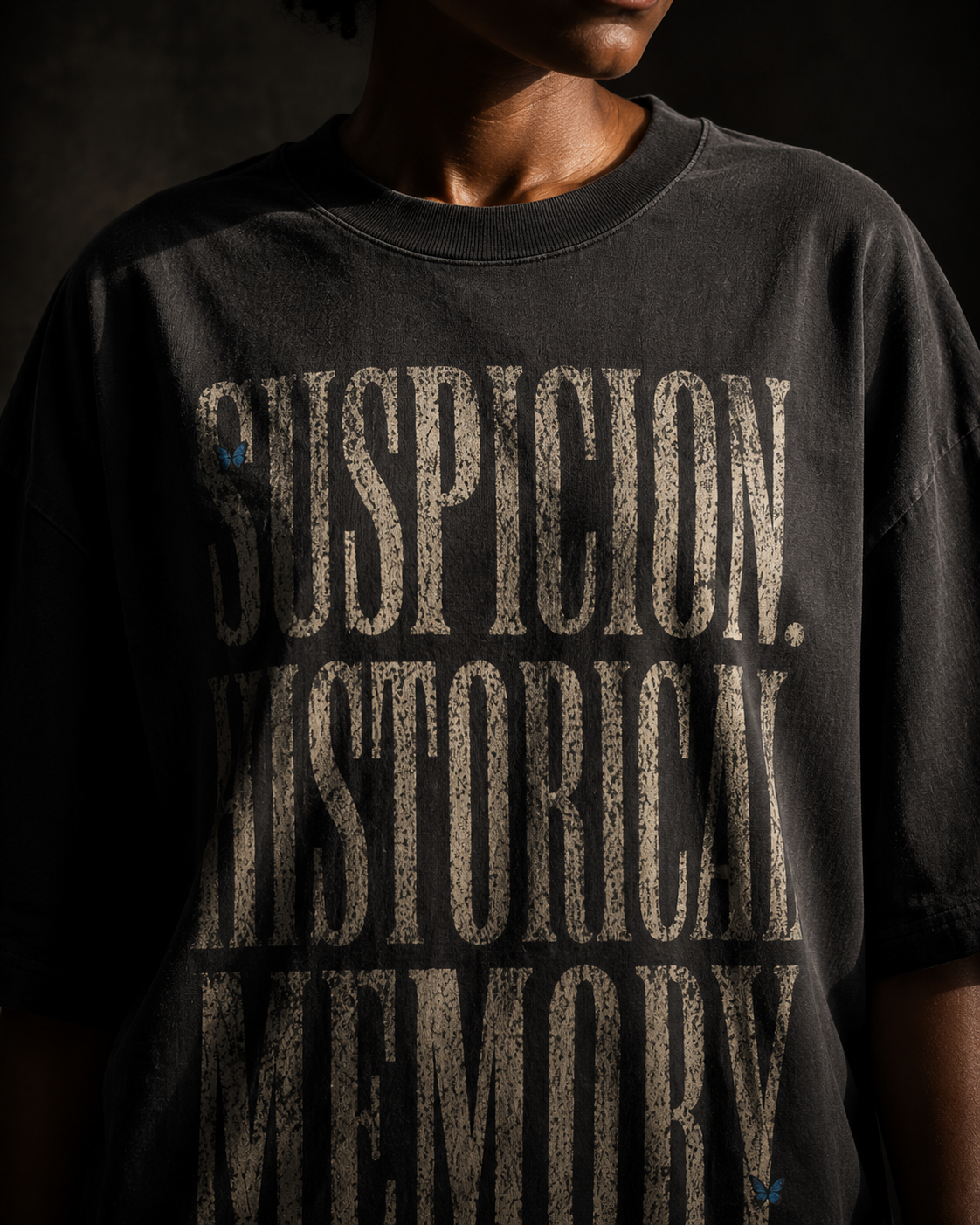 Suspicion / Historical Memory — Oversized Statement Tee PODpartner