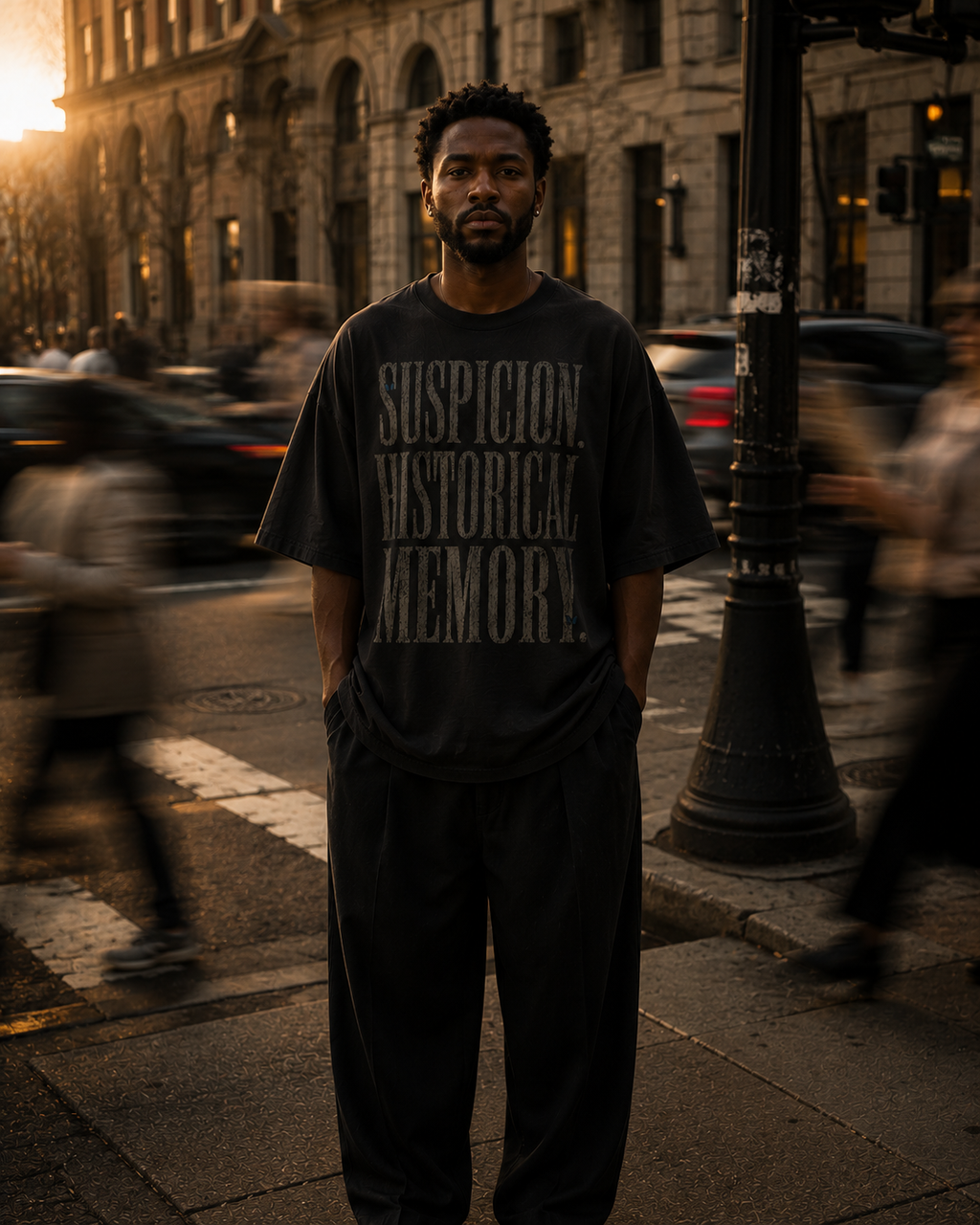 Suspicion / Historical Memory — Oversized Statement Tee PODpartner