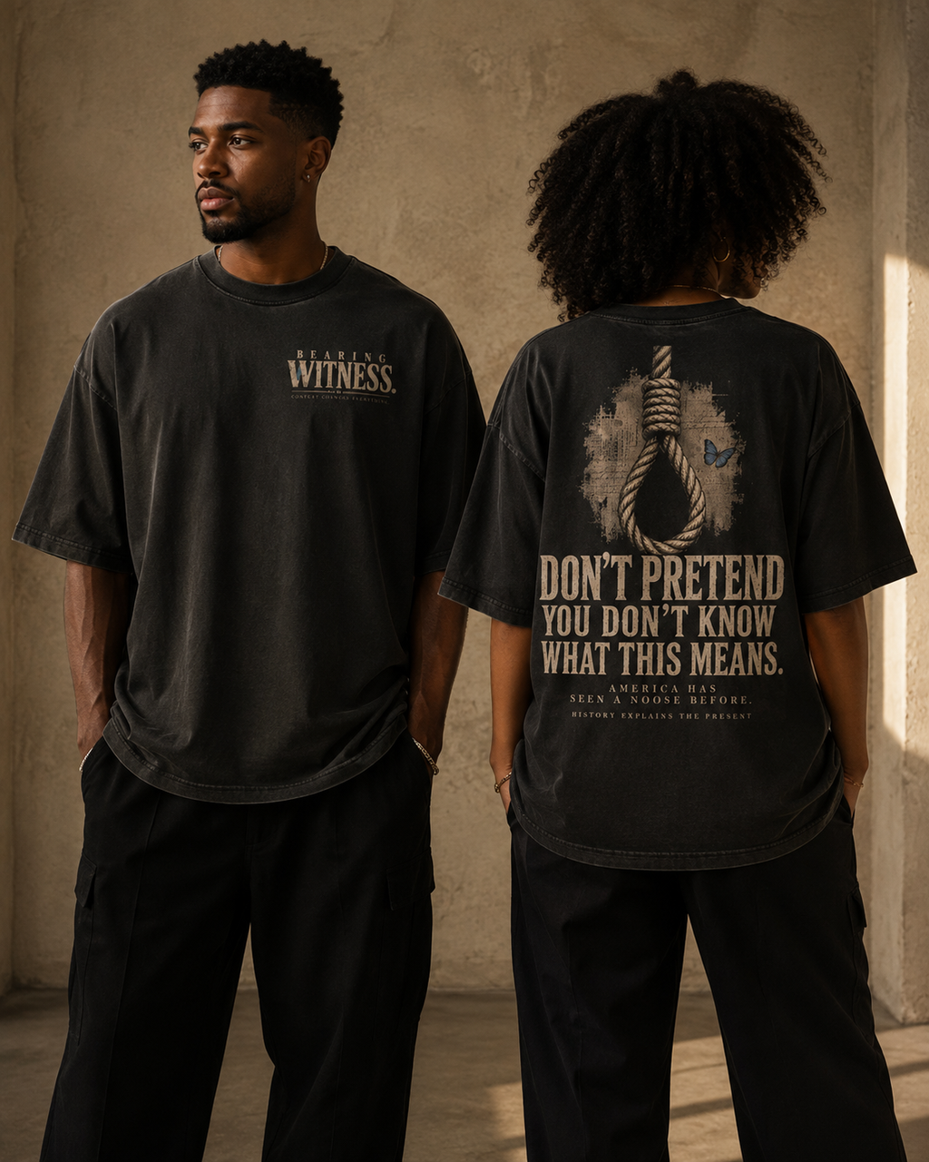# Bearing Witness — Don't Pretend You Don't Know Oversized Tee PODpartner