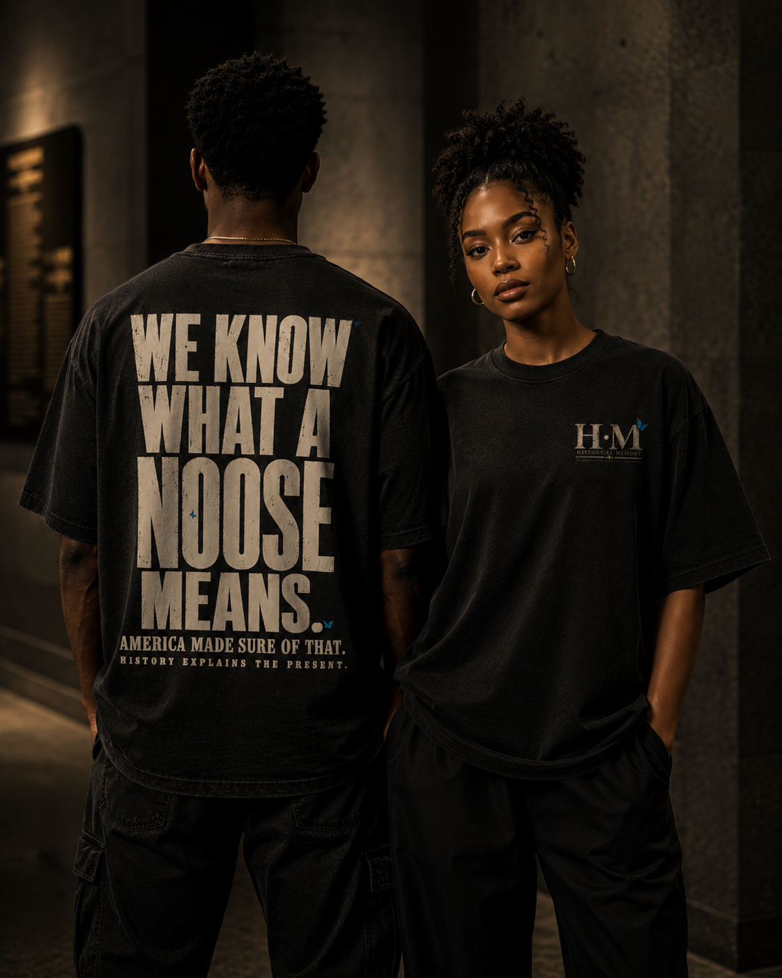 We Know What a Noose Means. | History + Memory Oversized Washed Black PODpartner
