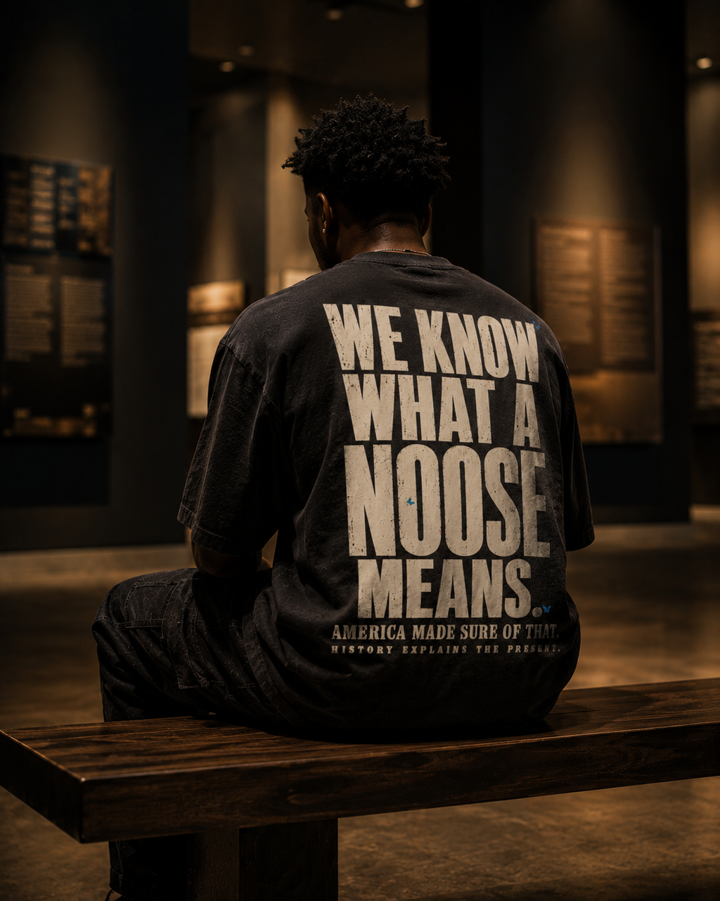 We Know What a Noose Means. | History + Memory Oversized Washed Black PODpartner